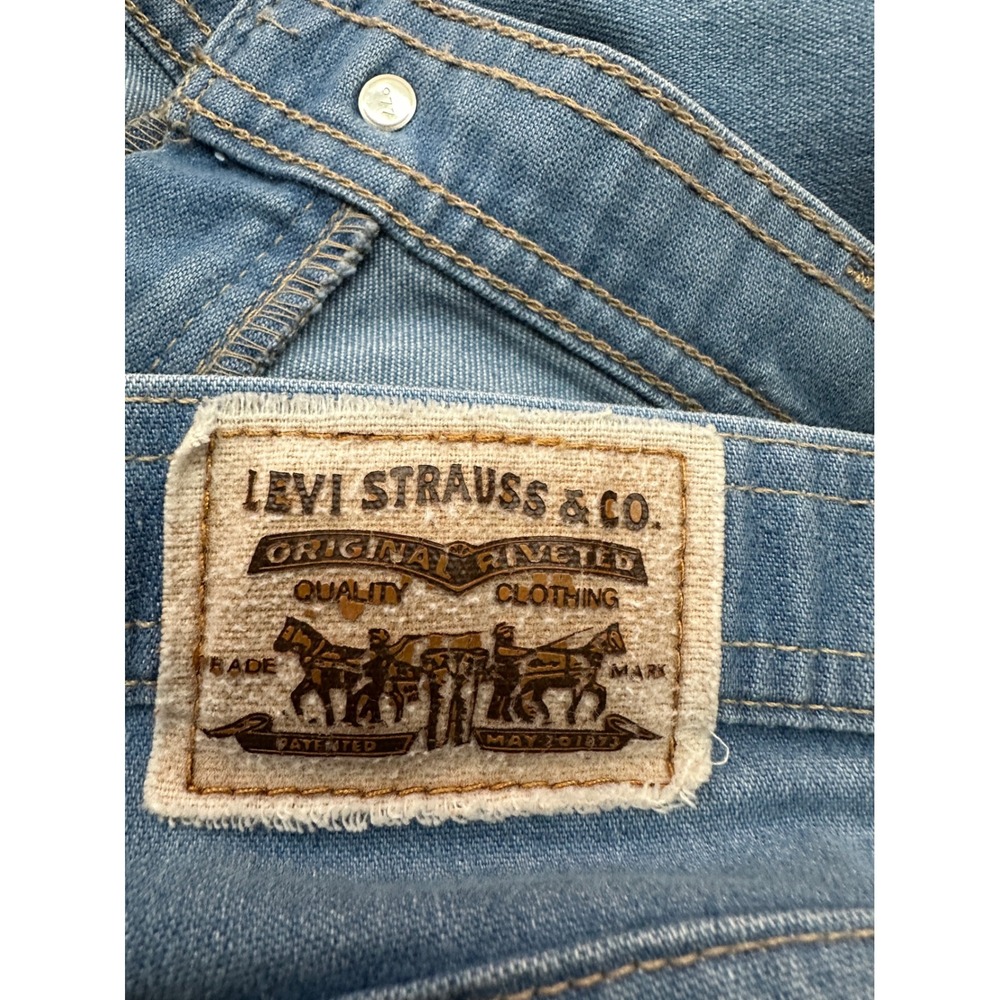 Levis Vintage Mens Jeans 38x30 Light Wash brown Tab Straight Leg Blue 997 stamp - Picture 3 of 10